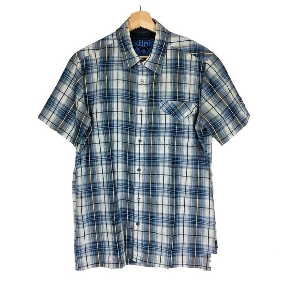 Kuhl Men's Short Sleeve Plaid Collared Button Down Shirt Size Small - Picture 1 of 13